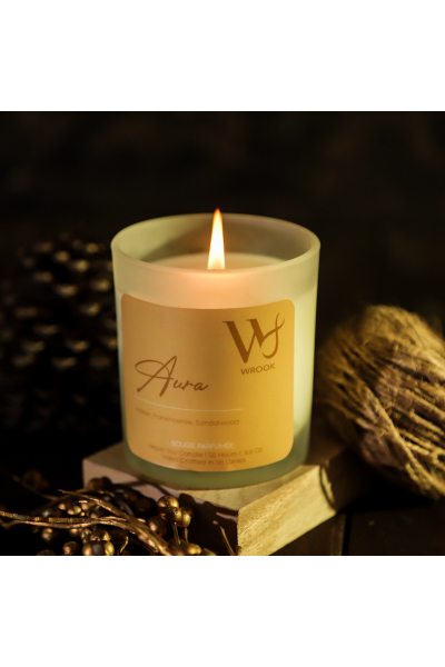 Frosted Soy Wax Candle - Aura